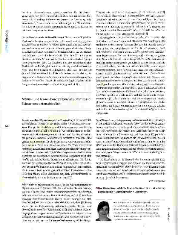 Vorschauseite 3: Geschlechtersensible Physiotherapie Was Frauen und Männer unterscheidet