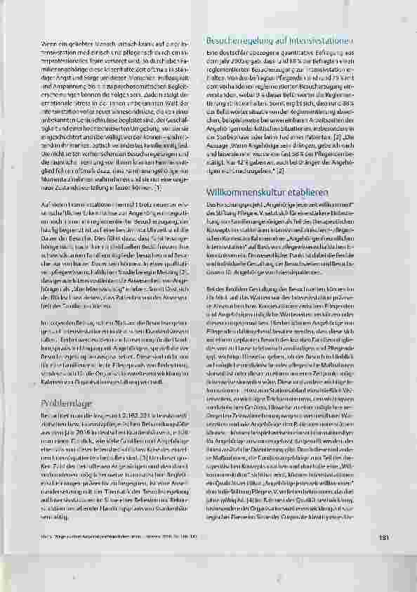 Vorschauseite 2: Wege zu einer „Angehörigenfreundlichen Intensivstation
