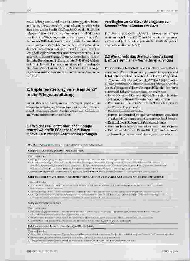 Vorschauseite 6: „Resilienz in der Pflege“ - von Anfang an!