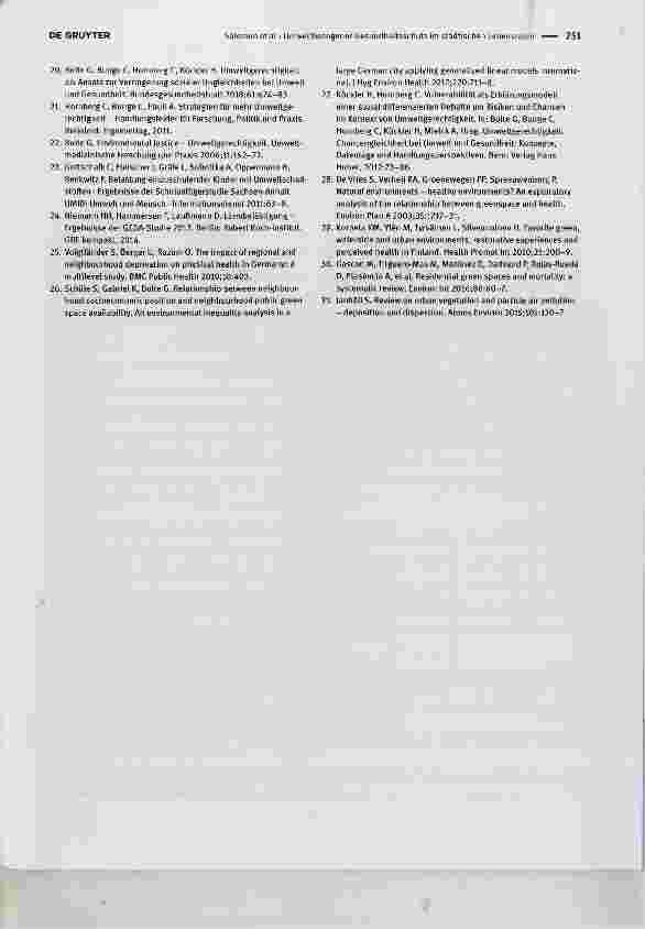 Vorschauseite 5: Umweltbezogener Gesundheitsschutz im städtischen Lebensraum Environmental public health in urban areas