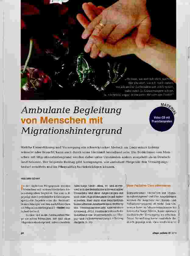 Vorschauseite 1: Ambulante Begleitung von Menschen mit Migrationshintergrund