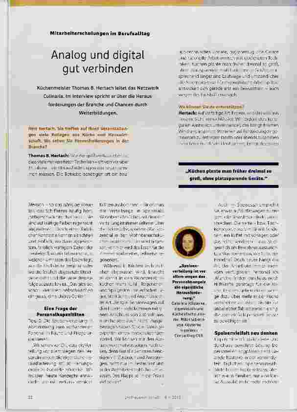 Vorschauseite 3: Der Speisesaal verliert an Bedeutung