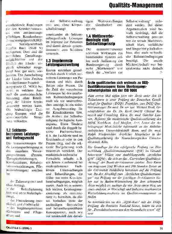 Vorschauseite 2: Sektorenübergreifende Kooperation statt sektoraler Optimierung