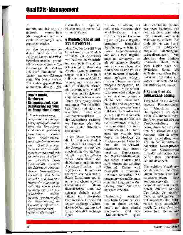 Vorschauseite 5: Sektorenübergreifende Kooperation statt sektoraler Optimierung