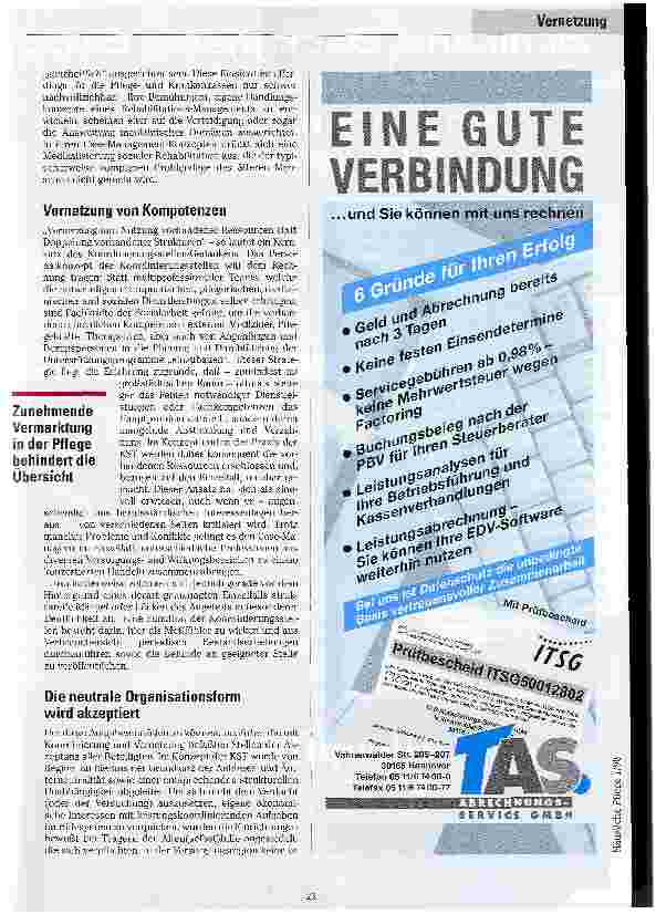 Vorschauseite 3: Durchblick für die KundInnen im Pflegemarkt Die Berliner Koordinierungsstellen: Auf dem Weg zum bleibenden Angebot