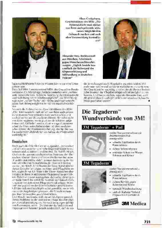 Vorschauseite 2: Gewalt beginnt beim bösen Wort Alten-, Sozialund Berufsorganisationen gegen Gewalt in Pflegeheimen