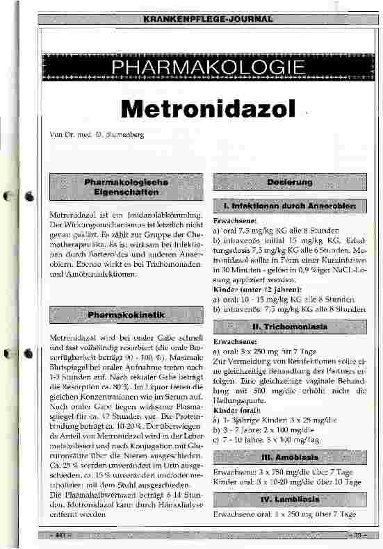 Vorschauseite 1: Metronidazol