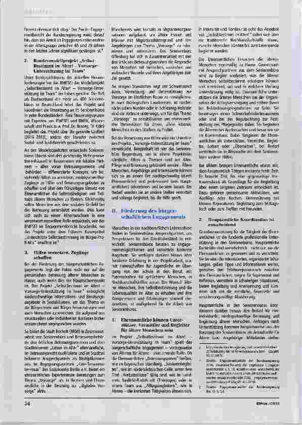 Vorschauseite 2: Engagement von Ehrenamtlichen in der Begleitung älterer Menschen im Vorfeld rechtlicher Betreuung: Voraussetzungen, Möglichkeiten, Grenzen