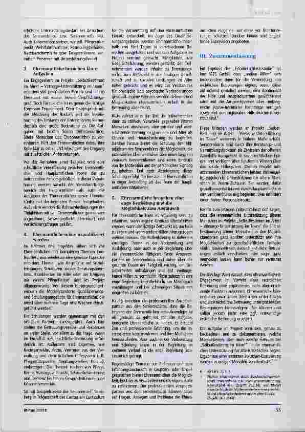 Vorschauseite 3: Engagement von Ehrenamtlichen in der Begleitung älterer Menschen im Vorfeld rechtlicher Betreuung: Voraussetzungen, Möglichkeiten, Grenzen