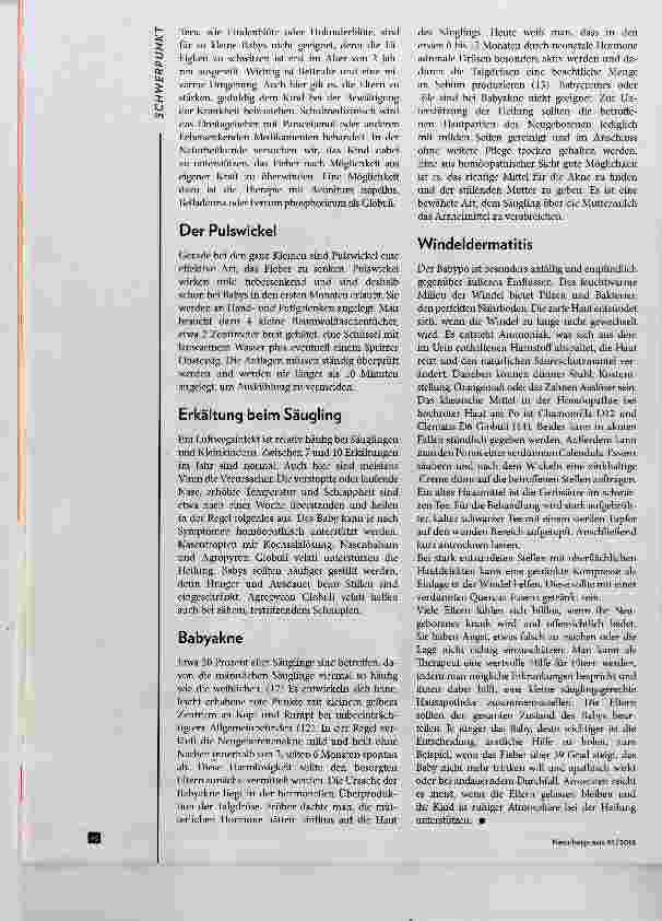 Vorschauseite 4: Das Immunsystem des Säuglings ... und erste typische Krankheiten