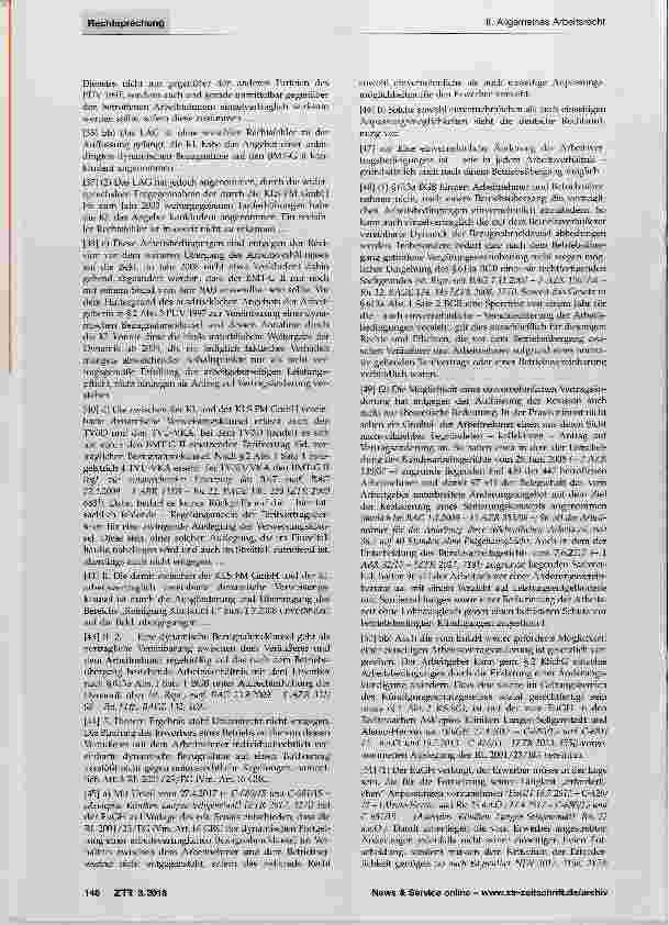 Vorschauseite 2: Dynamische Bezugnahme auf Tarifvertrag Betriebsübergang
