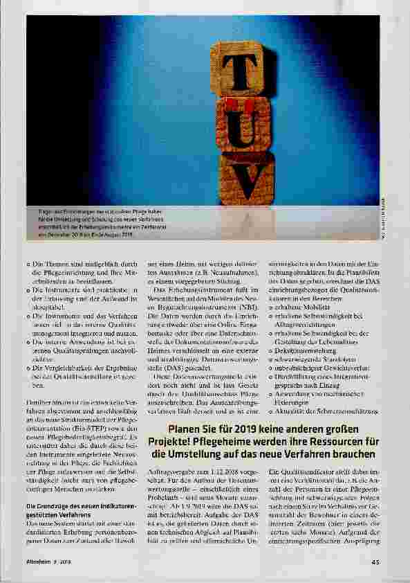 Vorschauseite 2: Der neue „Pflege-TÜV“