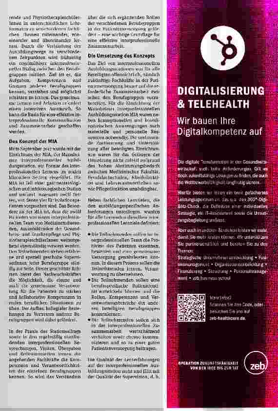 Vorschauseite 2: Interprofessionelles Lernen und Zusammenarbeiten üben