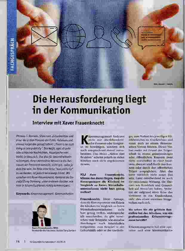 Vorschauseite 1: Die Herausforderung liegt in der Kommunikation