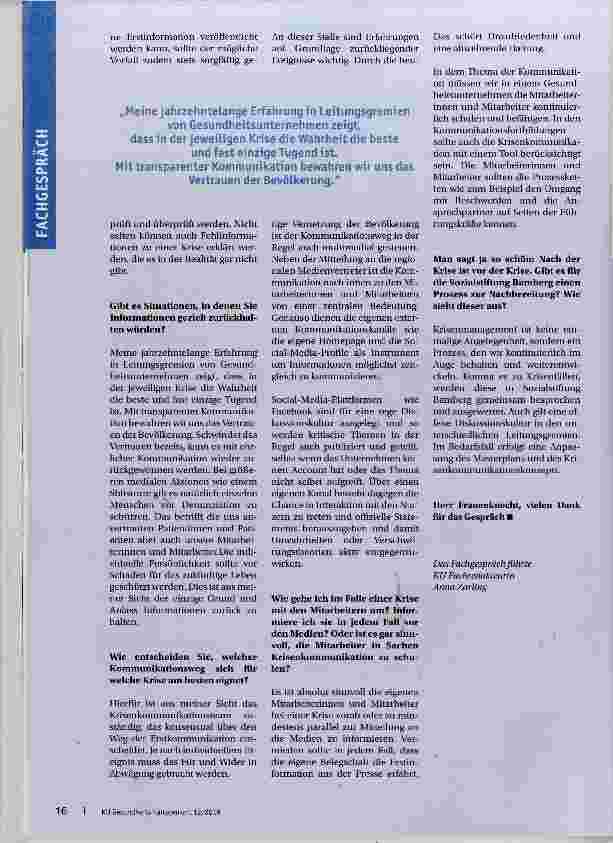 Vorschauseite 3: Die Herausforderung liegt in der Kommunikation