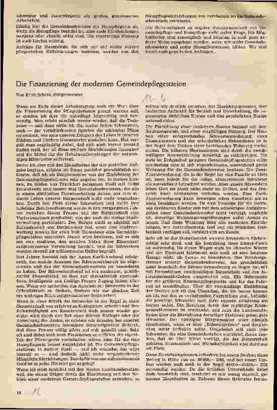 Vorschauseite 2: Zusammenarbeit von Hauspflegerin und Gemeindeschwester
