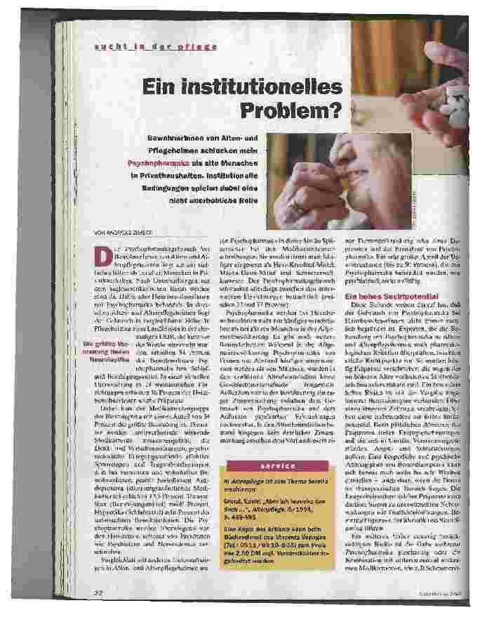 Vorschauseite 1: Ein institutionelles Problem?