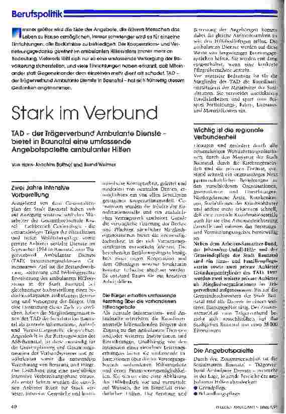 Vorschauseite 1: Stark im Verbund