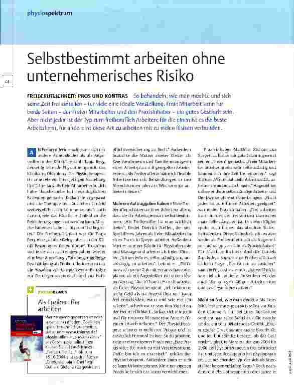 Vorschauseite 1: Selbstbestimmt arbeiten ohne unternehmerisches Risiko