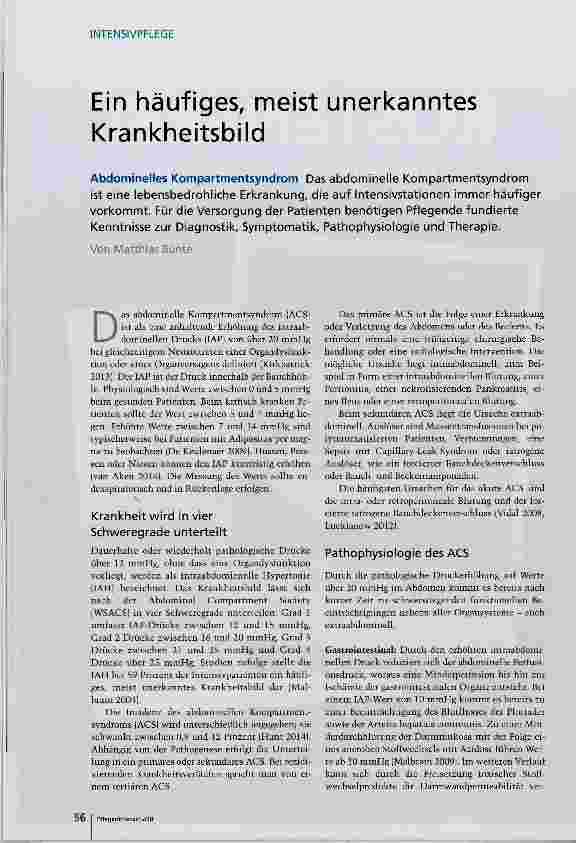 Vorschauseite 1: Ein häufiges, meist unerkanntes Krankheitsbild