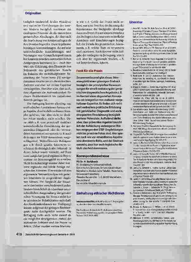 Vorschauseite 6: Erwartungen und Einstellungen zum geriatrischen Konsil