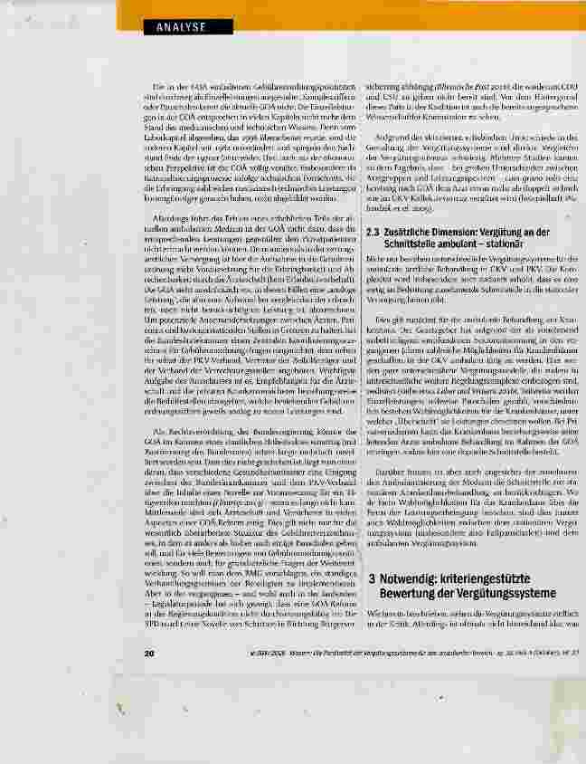 Vorschauseite 5: Die Parallelität der Vergütungssysteme für den ambulanten Bereich