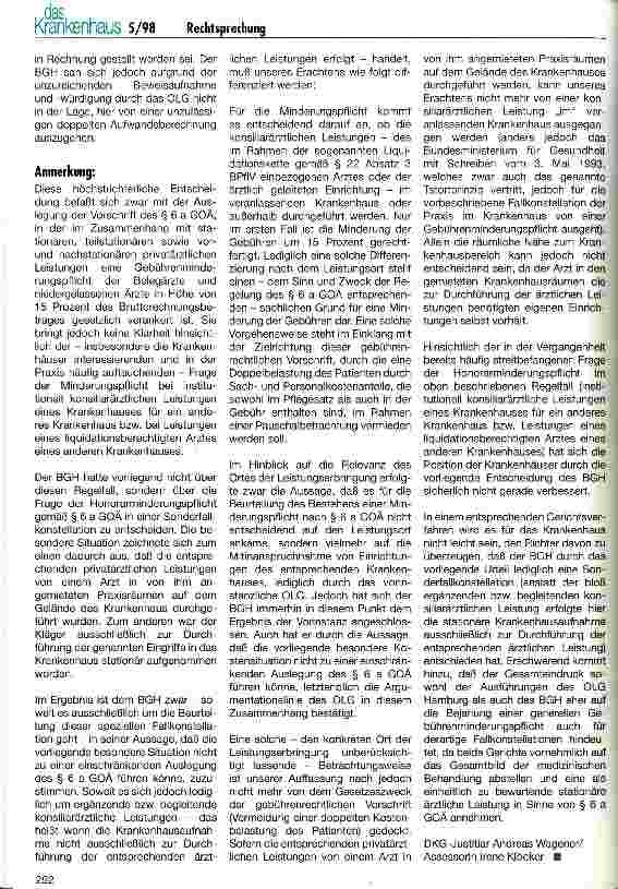 Vorschauseite 2: Gebührenminderung nach  6a GOÄ
