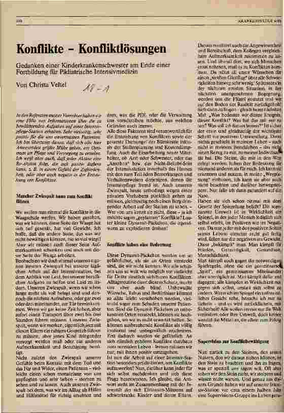Vorschauseite 1: Konflikte und Konfliktlösungen