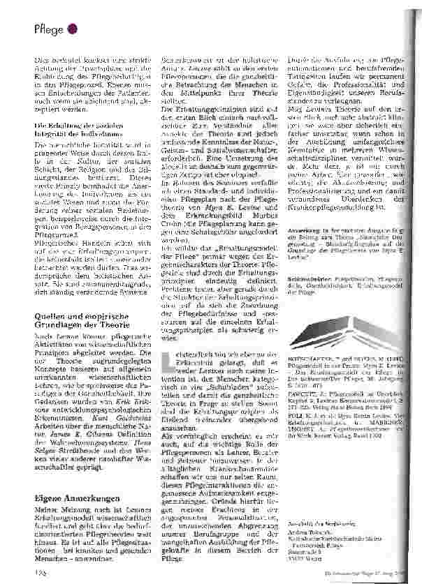 Vorschauseite 3: Das Enthaltungsmodell der Pflege von Myra Estrin Levine Pflegetheorie und deren Anwendung, 1. Teil