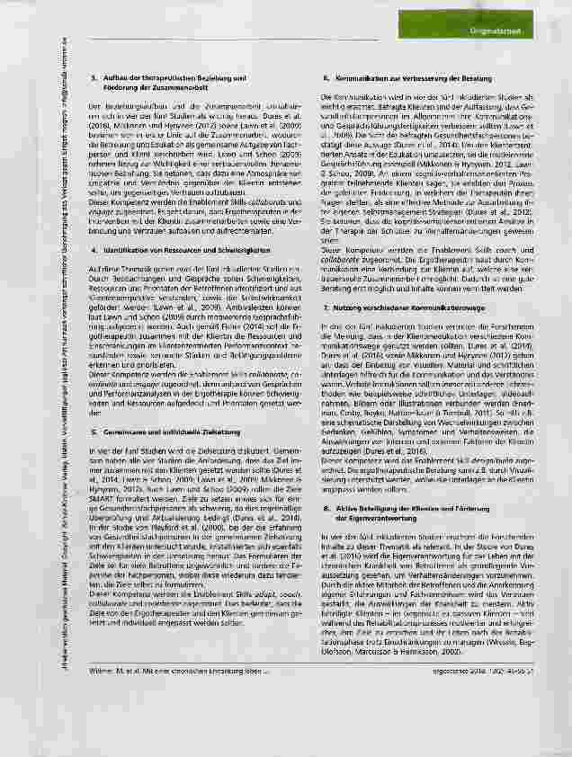 Vorschauseite 6: Mit einer chronischen Erkrankung leben Kompetenzen von Ergotherapeuten zur Unterstützung des Selbstmanagements von Erwachsenen mit chronischen Erkrankungen