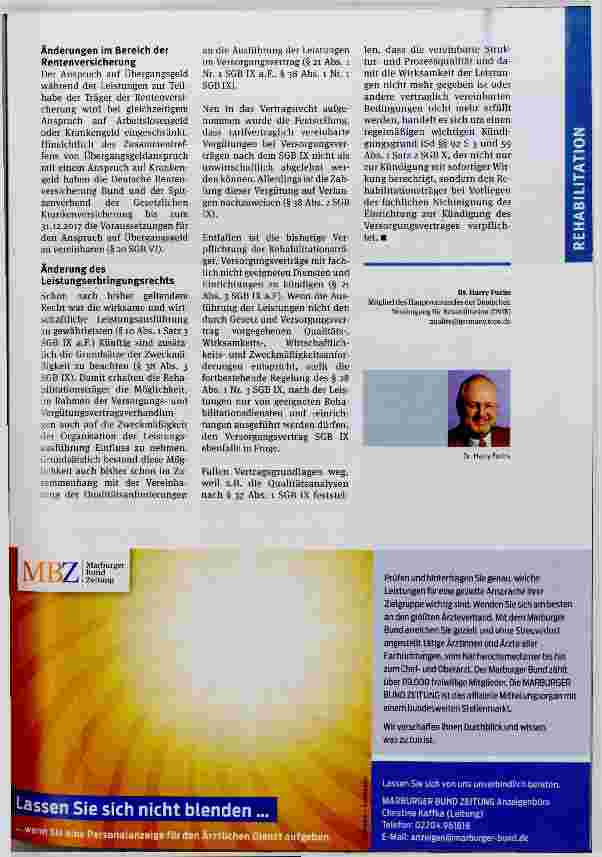 Vorschauseite 3: Das Bundesteilhabegesetz Auswirkungen auf die medizinische Rehabilitation