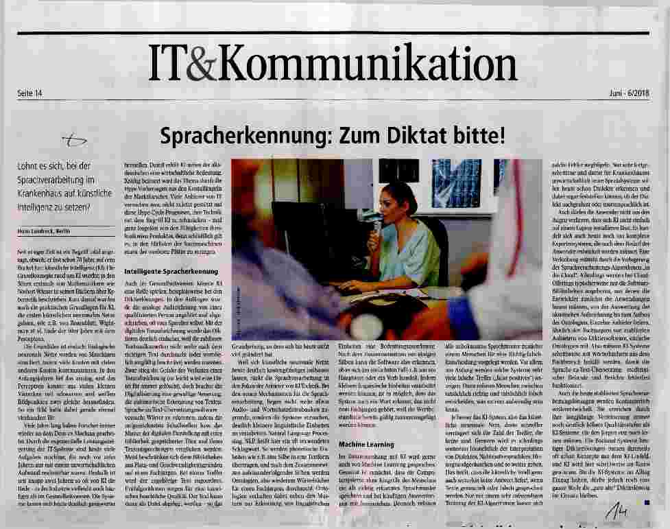 Vorschauseite 1: Spracherkennung: Zum Diktat bitte!