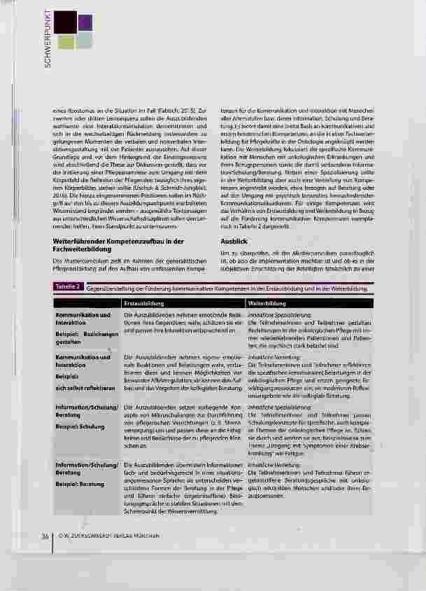 Vorschauseite 6: Entwicklung eines nationalen Mustercurriculums „Kommunikative Kompetenz in der Pflege“