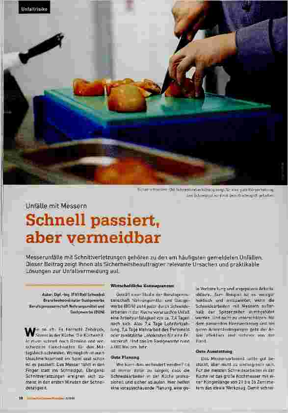 Vorschauseite 1: Schnell passiert, aber vermeidbar