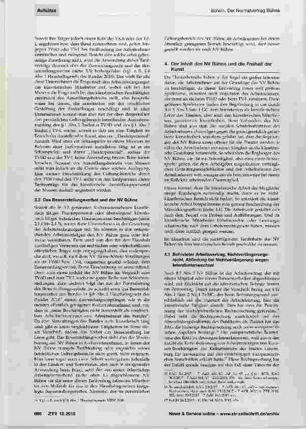 Vorschauseite 4: Der Normalvertrag Bühne, ein Künstlertarifvertrag in der öffentlichen Verwaltung nach den Regeln der Kunst