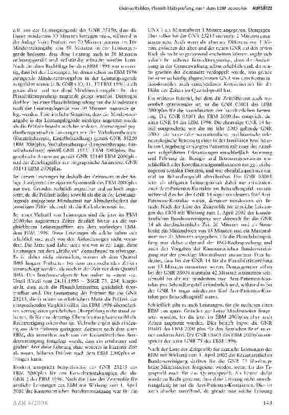 Vorschauseite 3: Plausibilitätsprüfung nach dem EBM 2oooplus — Sind die Prüfzeiten angreifbar?