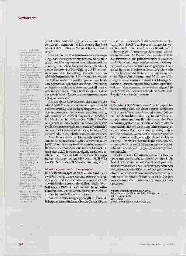 Vorschauseite 4: Probleme „freiwilliger obligatorischer Anschlusspflichtversicherung