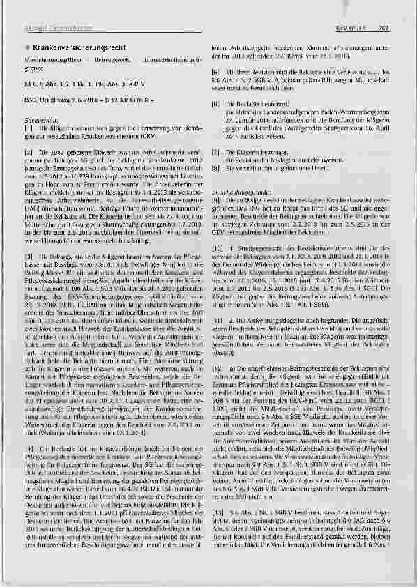 Vorschauseite 1: Versicherungspflicht Beitragsrecht Jahresarbeitsentgeltgrenze