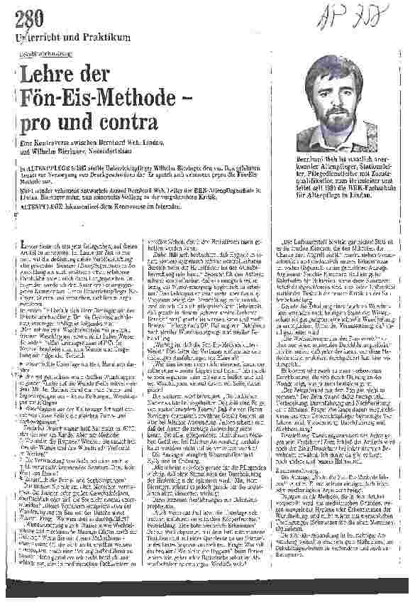 Vorschauseite 1: Lehre der Fön-Eis-Methode - pro und contra