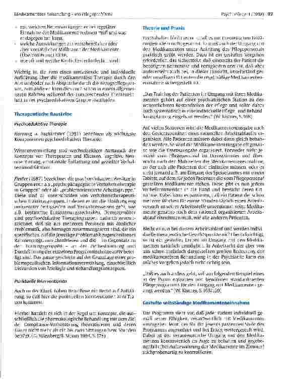 Vorschauseite 6: Medikamentöse Behandlung - ein Pflegeproblem? Ansätze zur Neuorientierung pflegerischen Handelns bei der medikamentösen Therapie