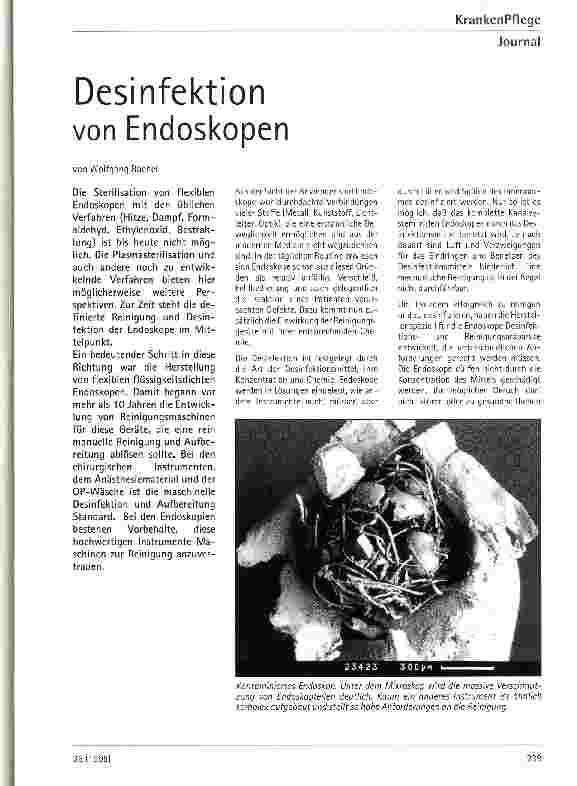 Vorschauseite 1: Desinfektion von Endoskopen