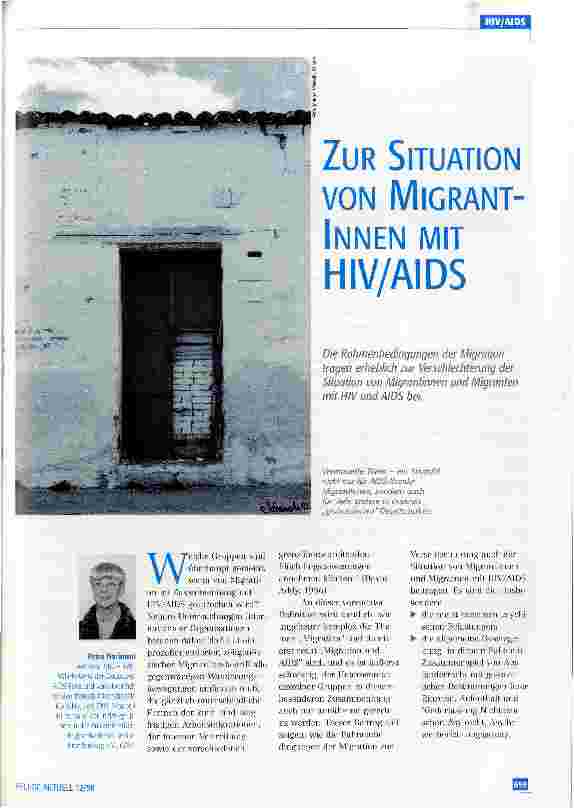 Vorschauseite 1: Zur Situation von MigrantInnen mit HIV/AIDS