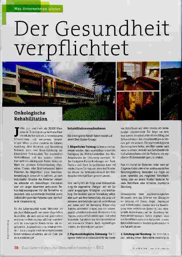 Vorschauseite 1: Der Gesundheit verpflichtet