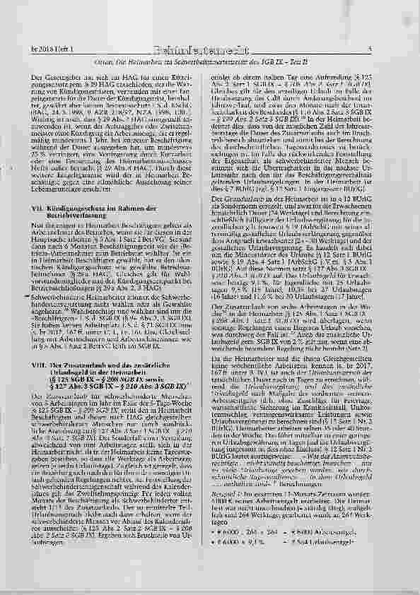 Vorschauseite 2: Die Heimarbeit im Schwerbehindertenrecht des SGB K Teiln