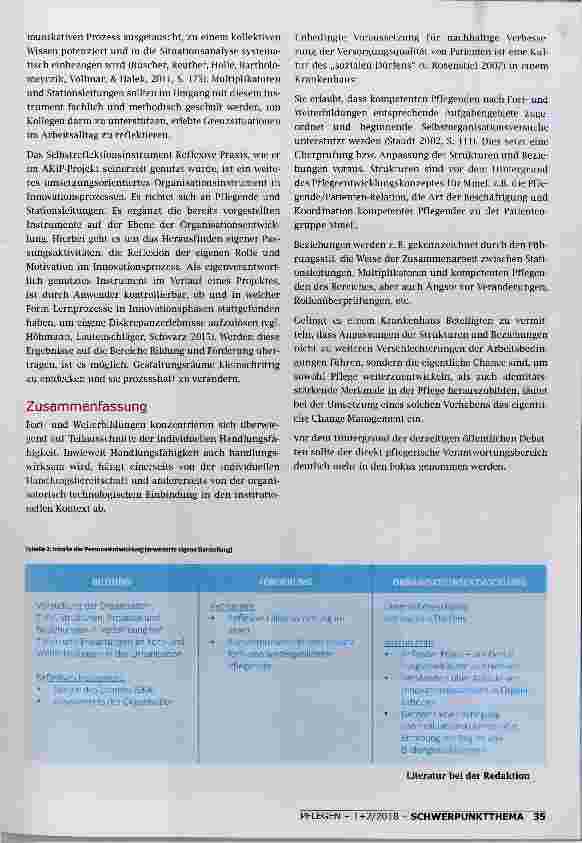 Vorschauseite 4: KOMPETENZENTWICKLUNG PFLEGENDER IM UMGANG MIT MENSCHEN MIT EINGESCHRÄNKTER EIGENBEWEGUNG IM KRANKENHAUS