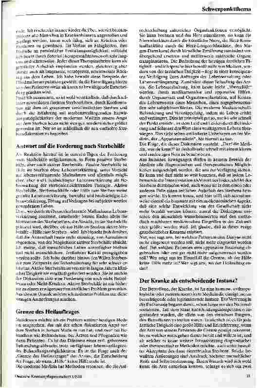 Vorschauseite 2: Beim Sterben helfen - Hilfe beim Sterben, wo ist die Grenze