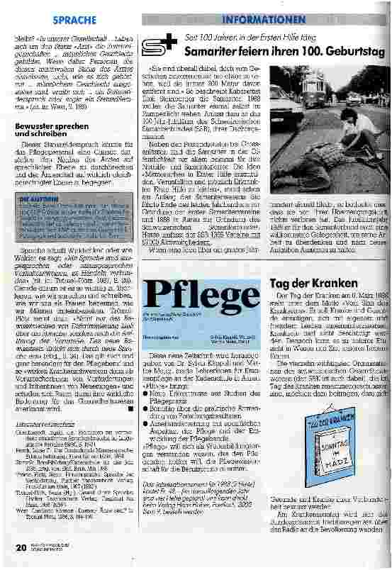 Vorschauseite 3: Die Macht der Sprache - Das neue Selbstbewußtsein der Krankenpflege sollte sich auch in einer bewußt verwendeten Sprache ausdrücken
