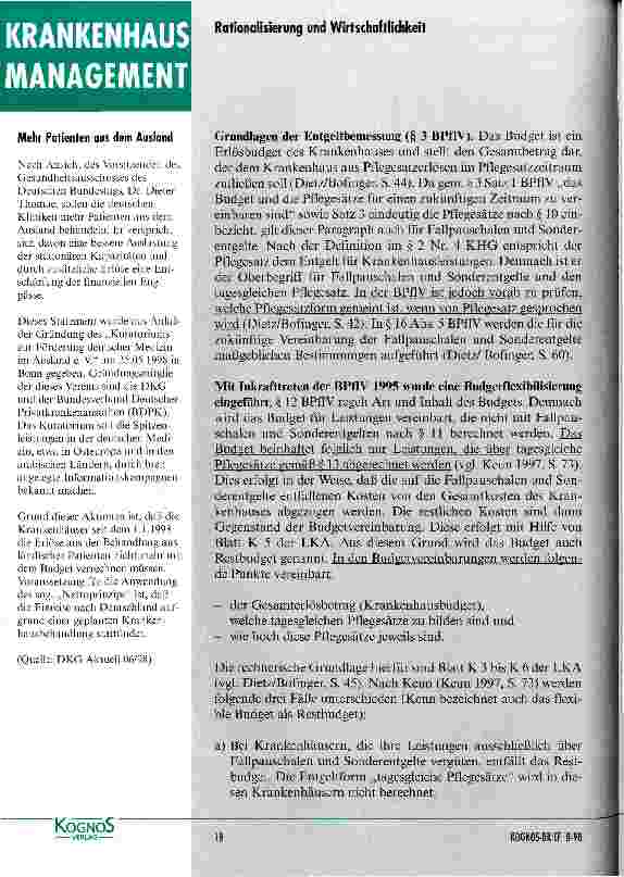 Vorschauseite 2: Das flexible Budget im Rahmen des leistungsorientierten Entgeltsystems