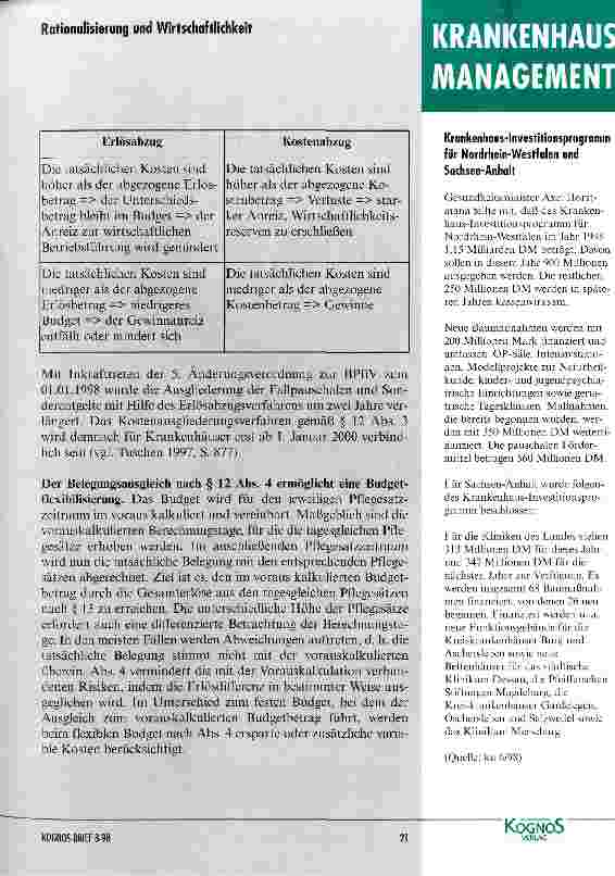 Vorschauseite 5: Das flexible Budget im Rahmen des leistungsorientierten Entgeltsystems
