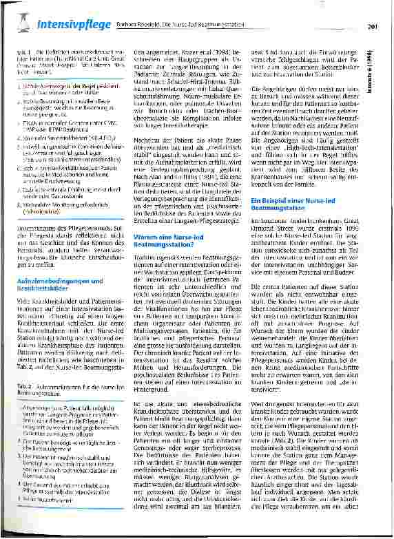 Vorschauseite 2: Die Nurse-led Beatmungsstation: Eine Alternative für den Langzeit-Intensivpatienten